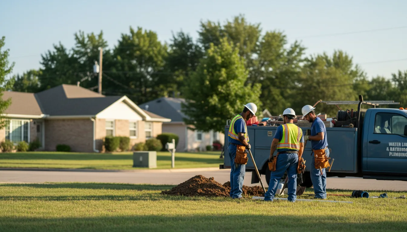Residential water line and bathroom plumbing service in Waterproof, LA